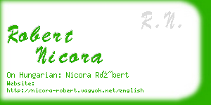 robert nicora business card